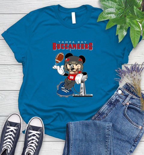 NFL Tampa Bay Buccaneers Mickey Mouse Disney Super Bowl Football T Shirt Women's T-Shirt 7