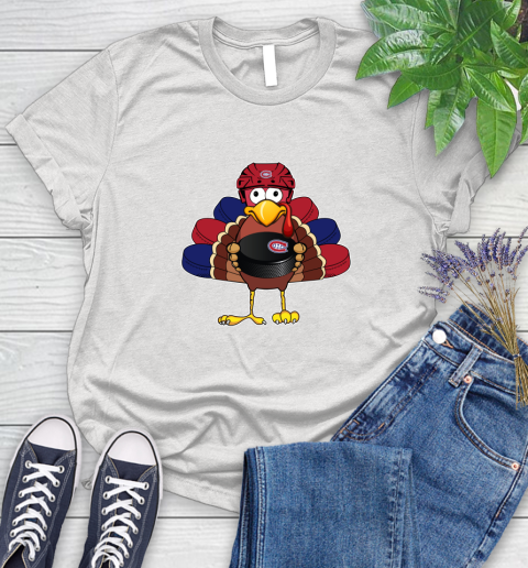 Montreal Canadiens Turkey Thanksgiving Day Women's T-Shirt