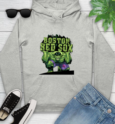 Boston Red Sox MLB Baseball Incredible Hulk Marvel Avengers Sports Youth Hoodie