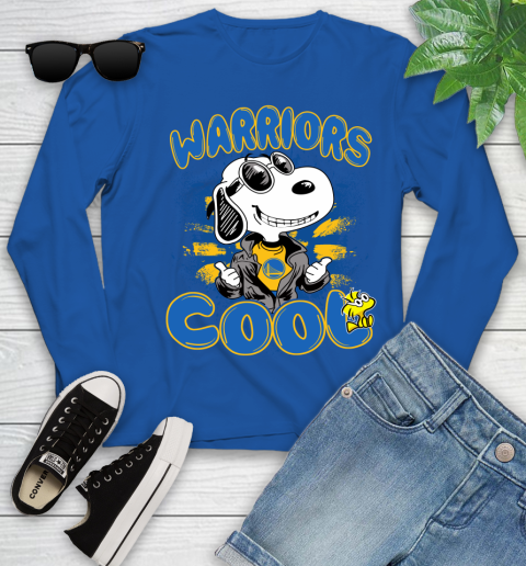 NBA Basketball Golden State Warriors Cool Snoopy Shirt Youth Long Sleeve 9
