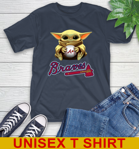 MLB Baseball Atlanta Braves Star Wars Baby Yoda Shirt 4