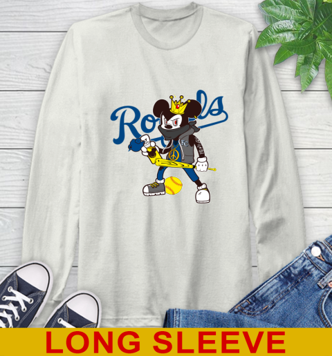 Kansas City Royals MLB Baseball Mickey Peace Sign Sports Long Sleeve T-Shirt 12