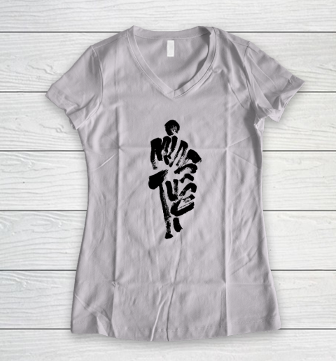 Thich Minh Tue On Back Monks Minh Tue Buddhism Women's V-Neck T-Shirt