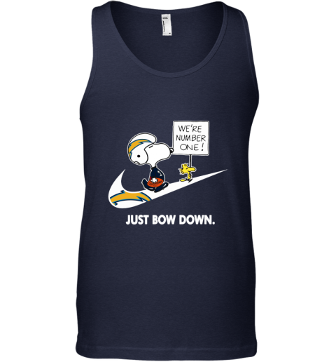 nfl Los Angeles Chargers Are Number One – nike Just Bow Down Snoopy 6iej los angeles chargers are number one ndash just bow dow unisex tank 17 front navy