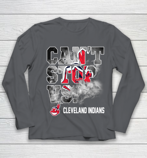 MLB Cleveland Indians Baseball Can't Stop Vs Cleveland Indians Youth Long Sleeve 6