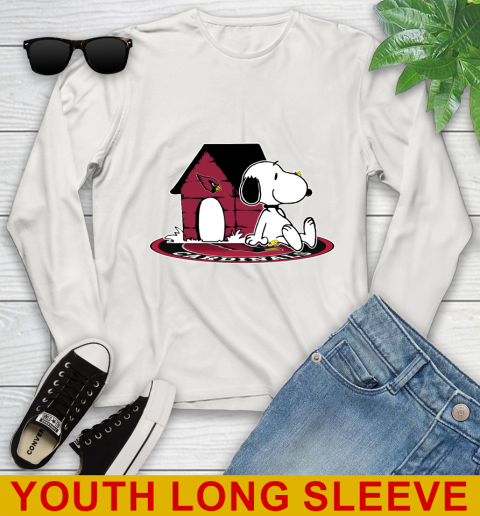 NFL Football Arizona Cardinals Snoopy The Peanuts Movie Shirt Youth Long Sleeve 12