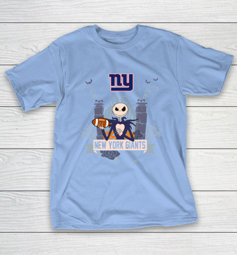 NFL New York Giants Football Jack Skellington Halloween T-Shirt 10