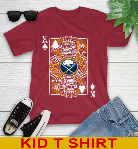 Buffalo Sabres NHL Hockey The King Of Spades Death Cards Shirt Youth T-Shirt 12