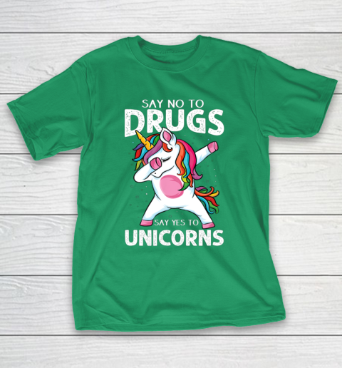 Say No To Drugs Say Yes To Unicorn Anti drug Red Ribbon Week T-Shirt 15