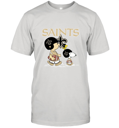 New Orleans Saints Let's Play Football Together Snoopy NFL Unisex Jersey Tee
