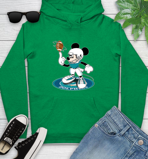 NFL Football Miami Dolphins Cheerful Mickey Disney Shirt Youth Hoodie 7