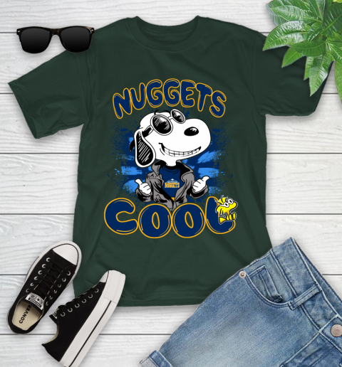 NBA Basketball Denver Nuggets Cool Snoopy Shirt Youth T-Shirt - Image 5