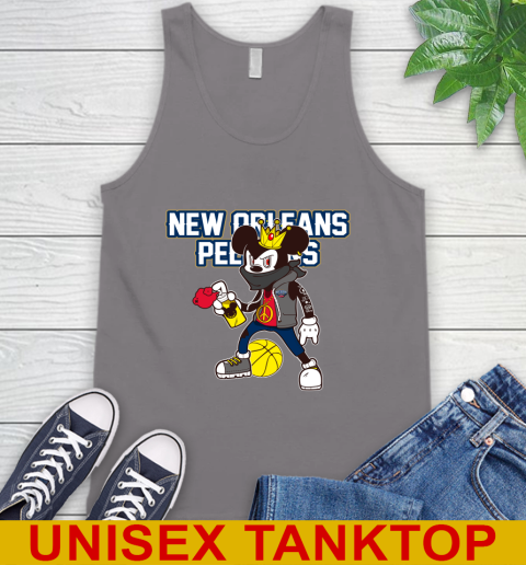 New Orleans Pelicans NBA Basketball Mickey Peace Sign Sports Tank Top 7