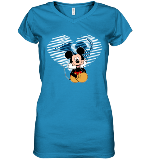 NFL Los Angeles Rams The Heart Mickey Mouse Disney Football T Shirt 8FsR8vWABrI women v neck t shirt 39 95 151514 front sapphire