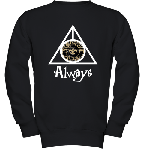 Always Love The New Orleans Saints x Harry Potter Mashup Youth Sweatshirt