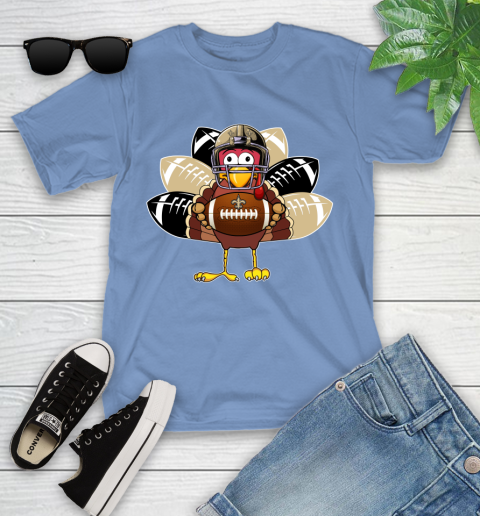 New Orleans Saints Turkey Thanksgiving Day Youth T-Shirt 11