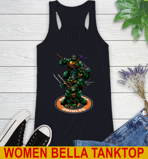 MLB Baseball Baltimore Orioles Teenage Mutant Ninja Turtles Shirt Racerback Tank 10