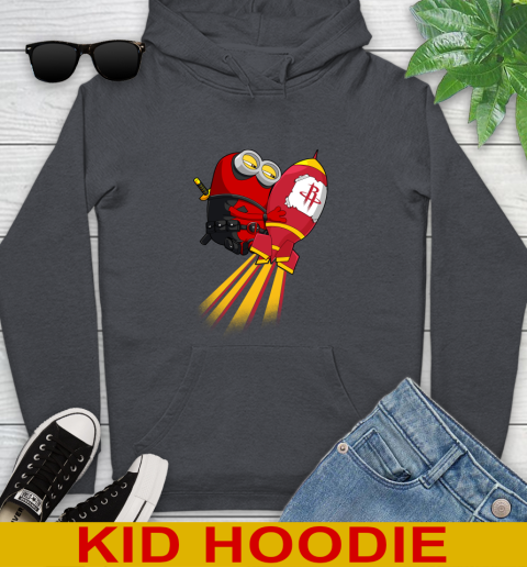NBA Basketball Houston Rockets Deadpool Minion Marvel Shirt Youth Hoodie 9