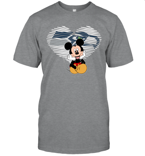 Disney Mickey Mouse Seattle Seahawks Blue Large T Shirt