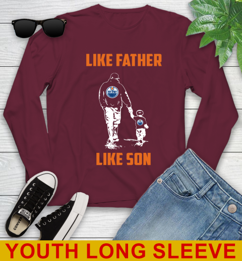 Edmonton Oilers NHL Hockey Like Father Like Son Sports Youth Long Sleeve 6