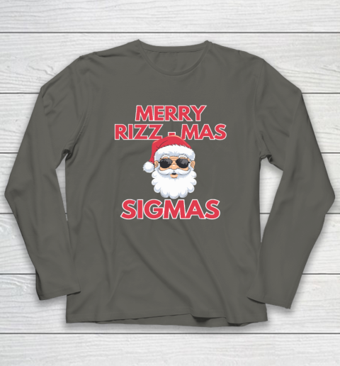 Merry Rizz Mas Sigmas Gen Alpha Middle School Christmas Long Sleeve T-Shirt 4
