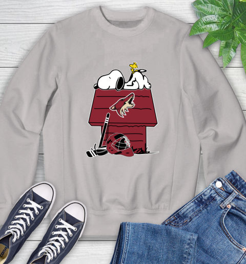 Arizona Coyotes NHL Hockey Snoopy Woodstock The Peanuts Movie Sweatshirt 12