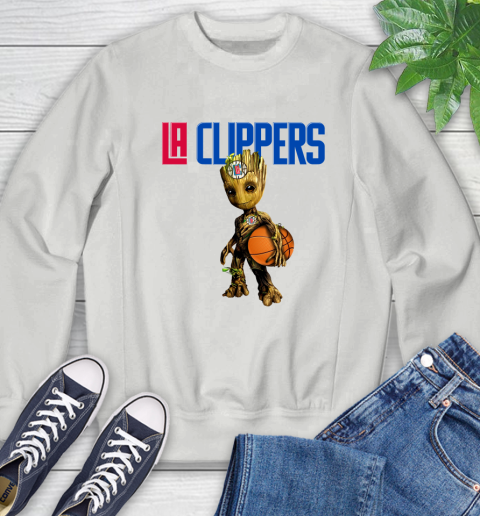 LA Clippers NBA Basketball Groot Marvel Guardians Of The Galaxy Sweatshirt 5