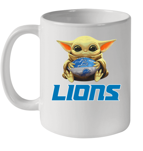 NFL Football Detroit Lions Baby Yoda Star Wars Shirt Ceramic Mug 11oz