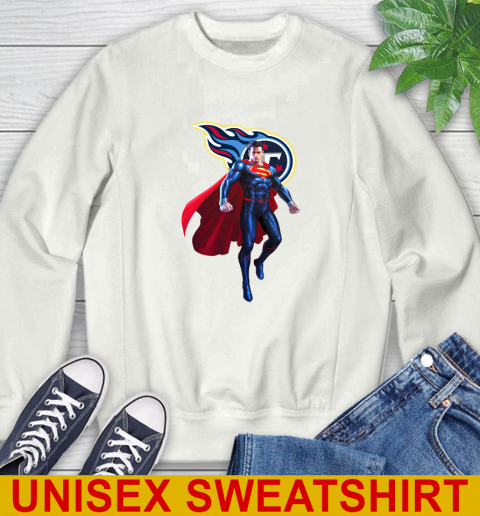 NFL Superman DC Sports Football Tennessee Titans Sweatshirt