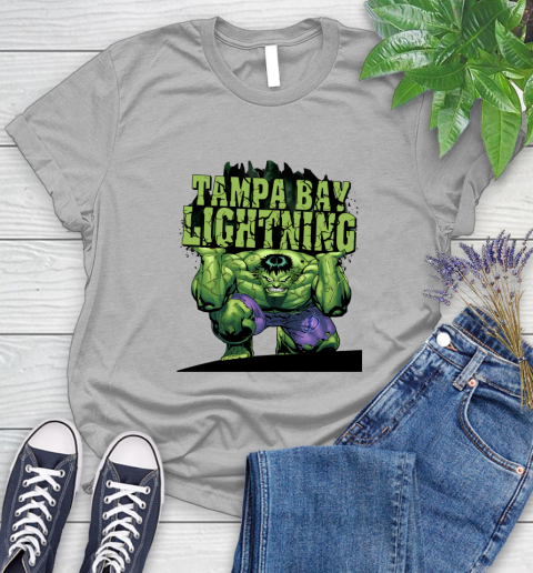 Tampa Bay Lightning NHL Hockey Incredible Hulk Marvel Avengers Sports Women's T-Shirt 5