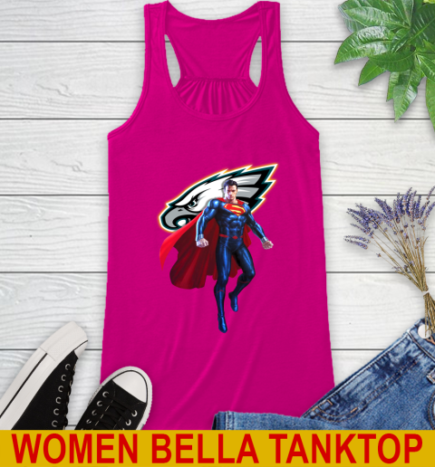 NFL Superman DC Sports Football Philadelphia Eagles Racerback Tank 8