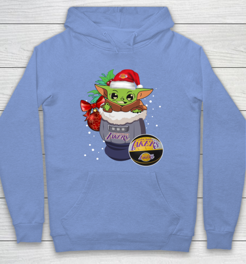 Los Angeles Lakers Christmas Baby Yoda Star Wars Funny Happy NBA Hoodie 11