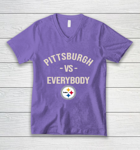 Pittsburgh Steelers Vs Everybody V-Neck T-Shirt 8