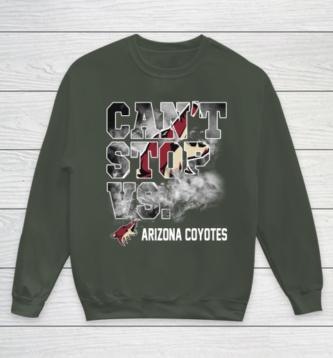 NHL Arizona Coyotes Hockey Can't Stop Vs Youth Sweatshirt 8