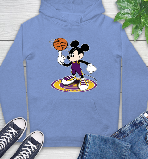 NBA Basketball Los Angeles Lakers Cheerful Mickey Disney Shirt Hoodie 12