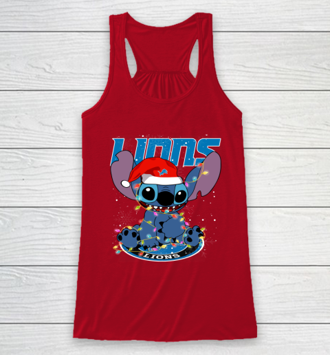 Detroit Lions NFL Football noel stitch Christmas Racerback Tank 4