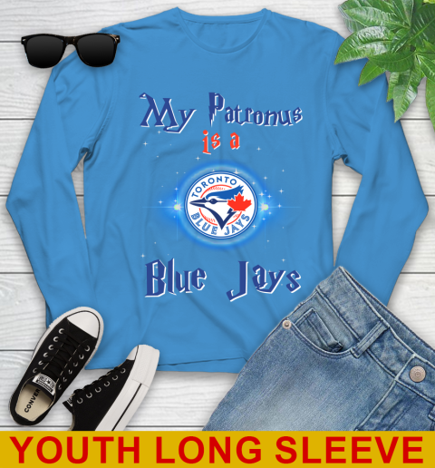 MLB Baseball Harry Potter My Patronus Is A Toronto Blue Jays Youth Long Sleeve 9 MLB Baseball Harry Potter My Patronus Is A Toronto Blue Jays Youth Long Sleeve - Image 9