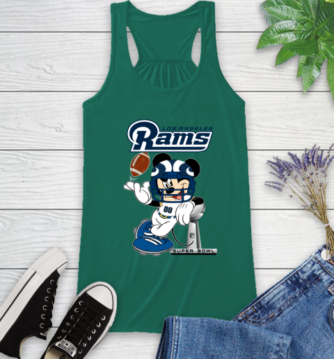 NFL Los Angeles Rams Mickey Mouse Disney Super Bowl Football T Shirt Racerback Tank 7