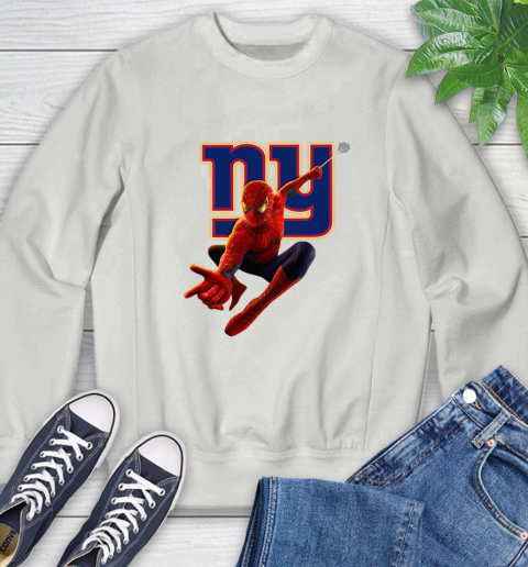 NFL Spider Man Avengers Endgame Football New York Giants Sweatshirt 5