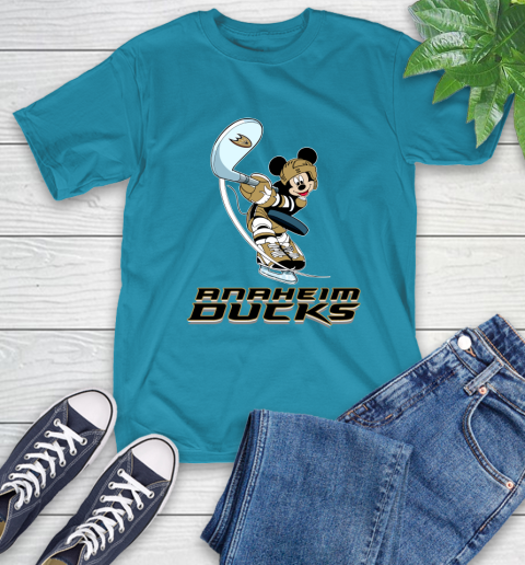 NHL Hockey Anaheim Ducks Cheerful Mickey Mouse Shirt T-Shirt - Image 10
