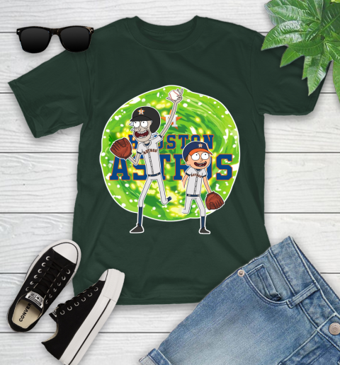 MLB Houston Astros Rick And Morty Baseball Sports Youth T-Shirt 5