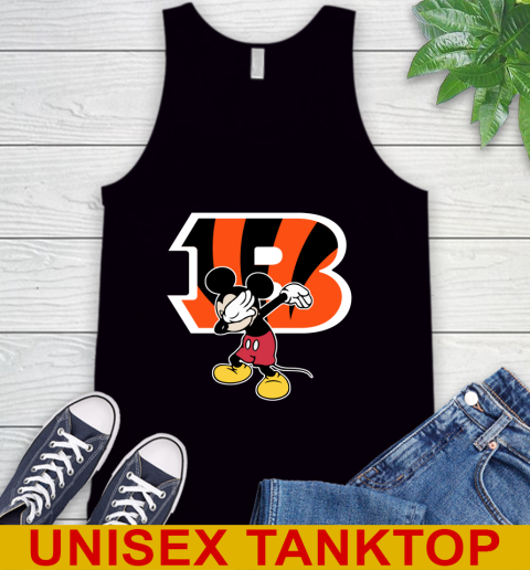Cincinnati Bengals NFL Football Dabbing Mickey Disney Sports Tank Top 2