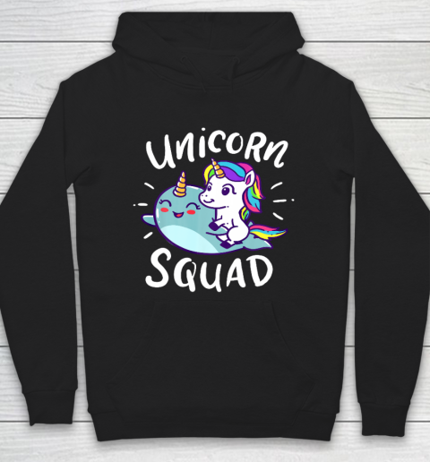 Unicorn Squad Narwhal Funny Cute Birthday Party Present Gift Hoodie