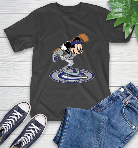 NHL Hockey Vancouver Canucks Cheerful Mickey Disney Shirt T-Shirt