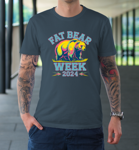 Fat Bear Week 2024 Grazer Animal Lover Alaska Katmai Nature T-Shirt 4