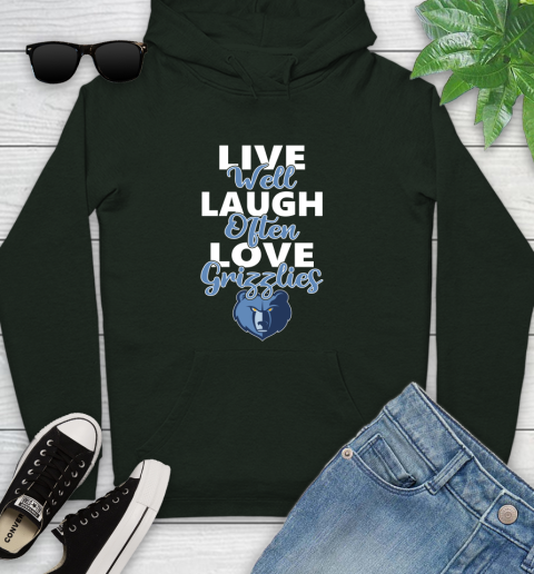 NBA Basketball Memphis Grizzlies Live Well Laugh Often Love Shirt Youth Hoodie 12