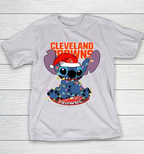 Cleveland Browns NFL Football noel stitch Christmas Youth T-Shirt 2