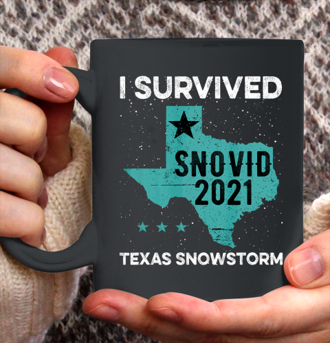I Survived Snovid 2021 Texas Snowstorm Texas Strong Ceramic Mug 11oz