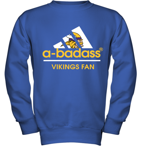 A Badass Minnesota Vikings Mashup Adidas NFL Youth Sweatshirt 