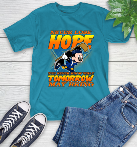 St.Louis Blues NHL Hockey ootball Mickey Disney Never Lose Hope T-Shirt 9